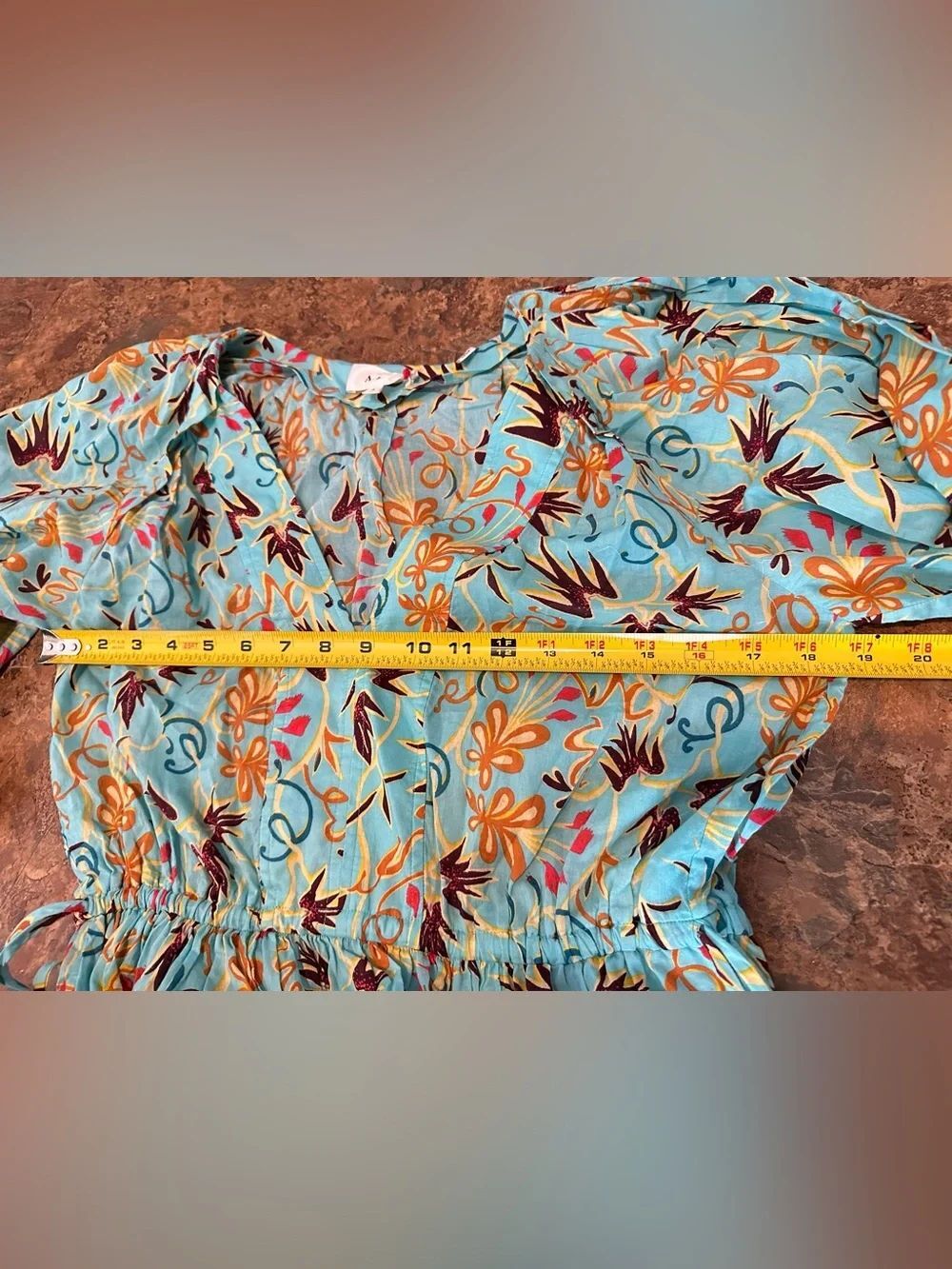 A.L.C. Sally Dress Grotto Multi Teal Paisley 8 - Picture 11 of 11